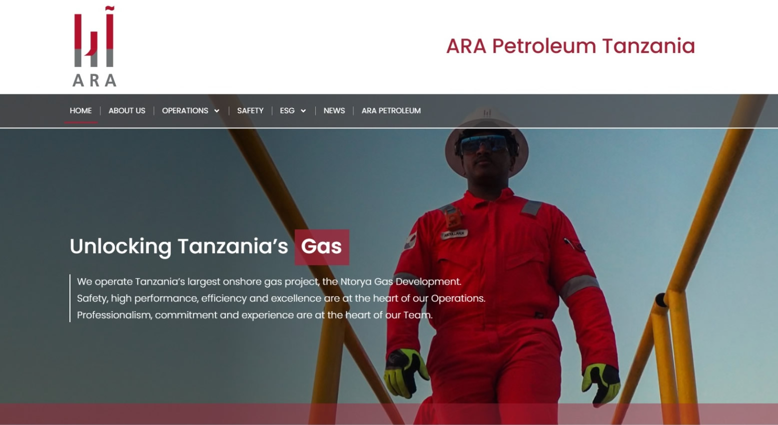 ARA Petroleum Tanzania Website